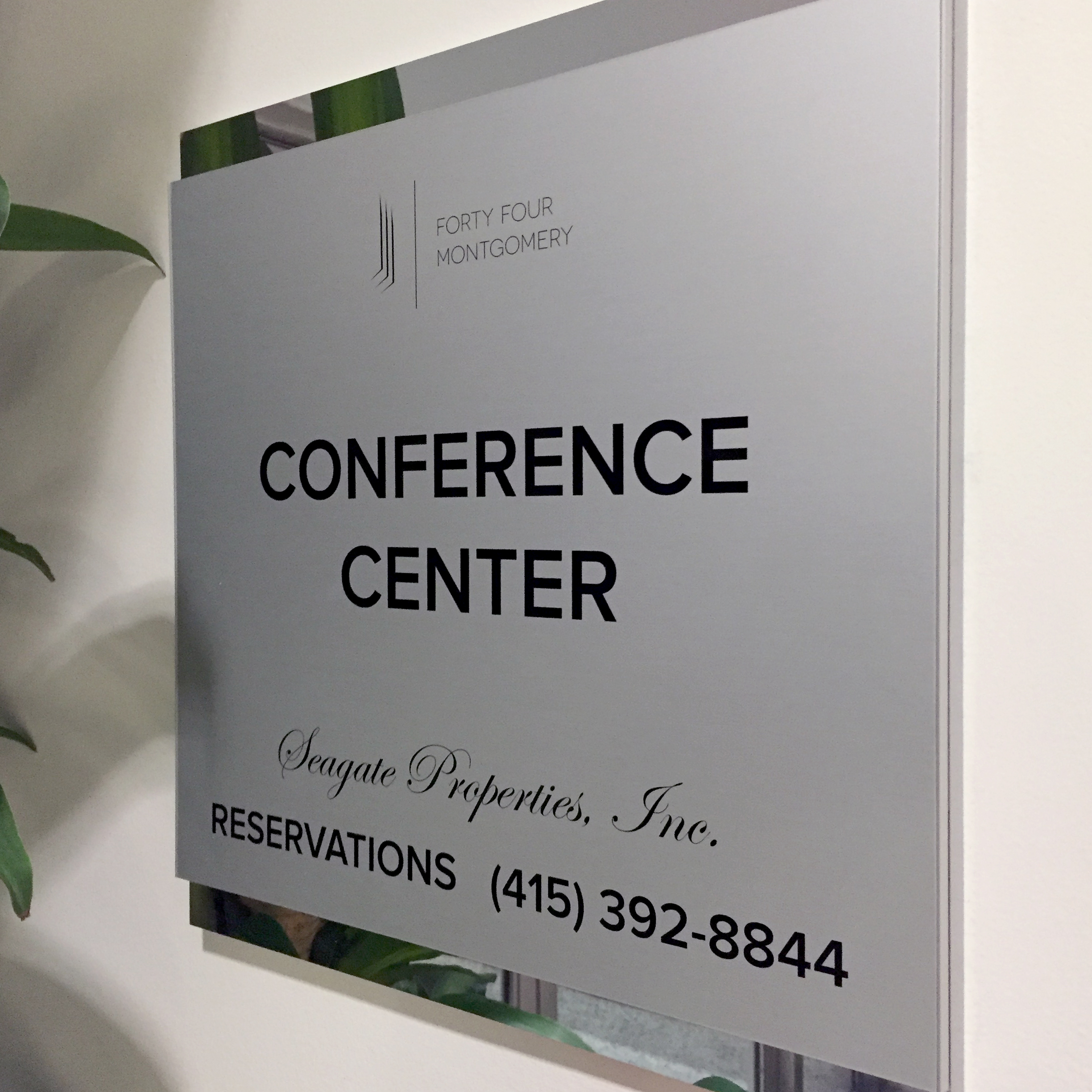44 Montgomery | Wayfinding Signage System, Building Room Signage