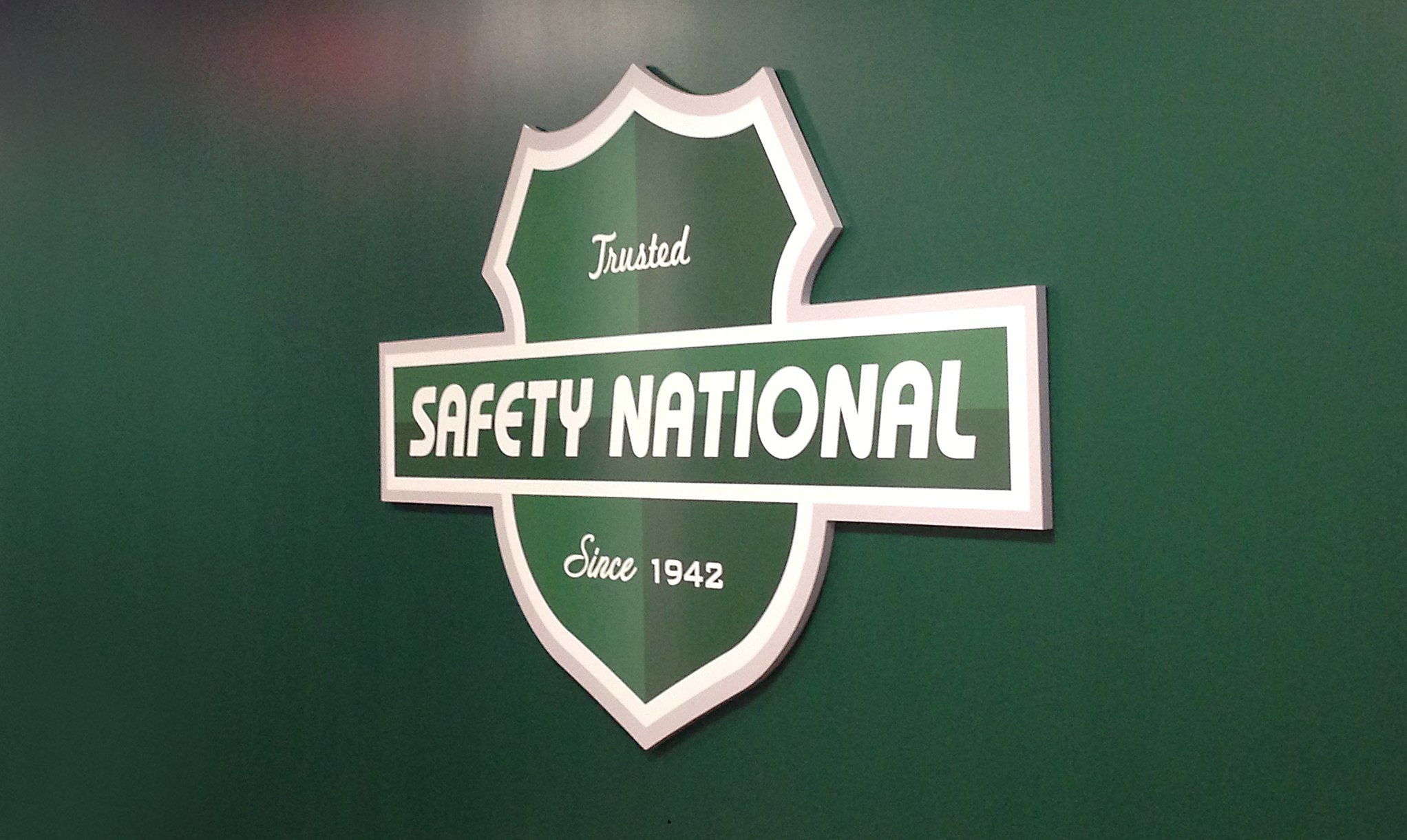 3D Office Entrance Wall Sign, Digital Print Vinyl White Acrylic Board
