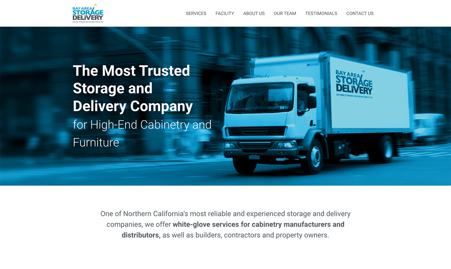 Bay Area Storage Delivery Website